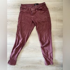 Dark pink skinny jeans